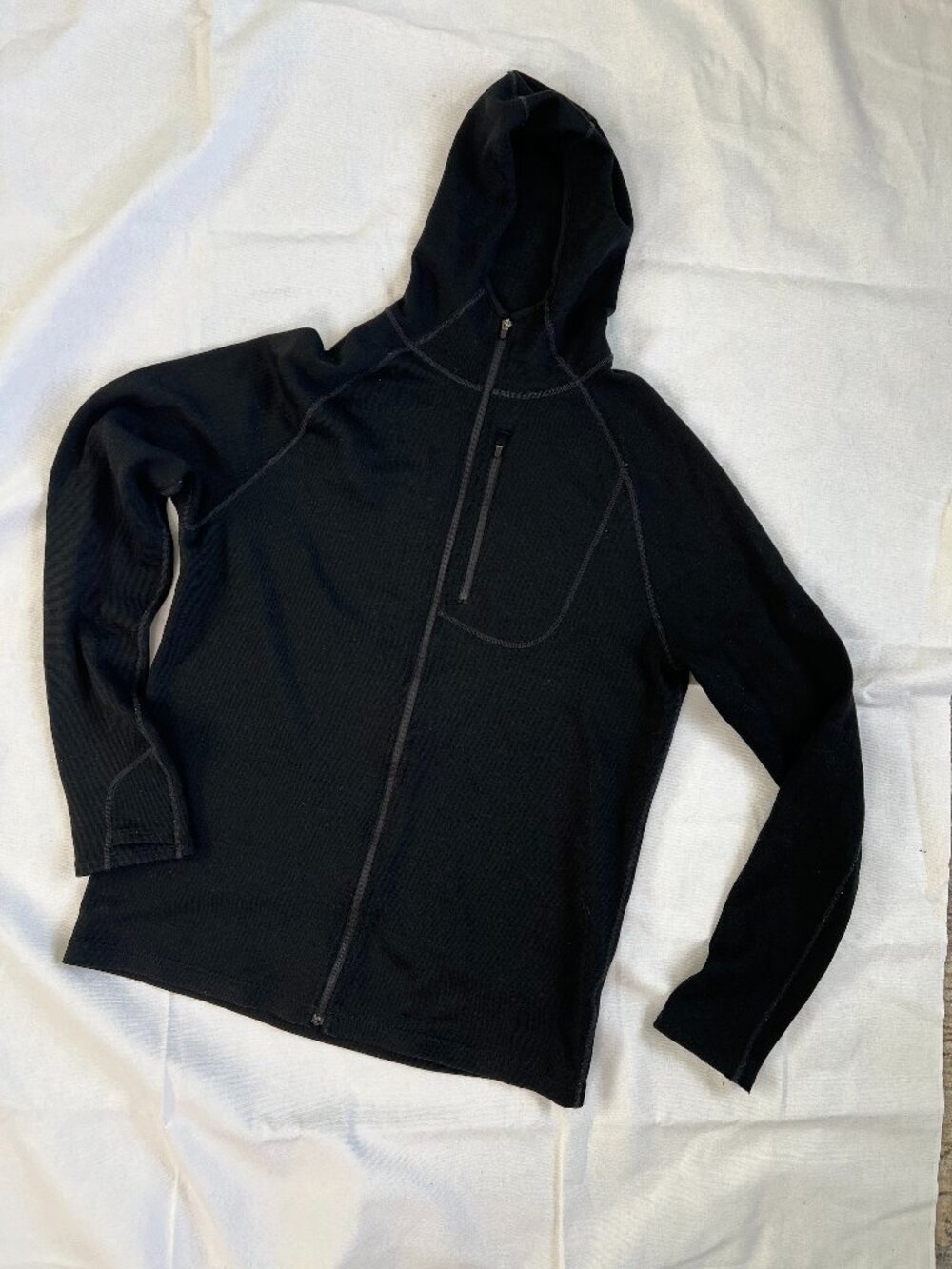 Men's Ibex Mammoth Full Zipper Hoodie MidLayer Size Large